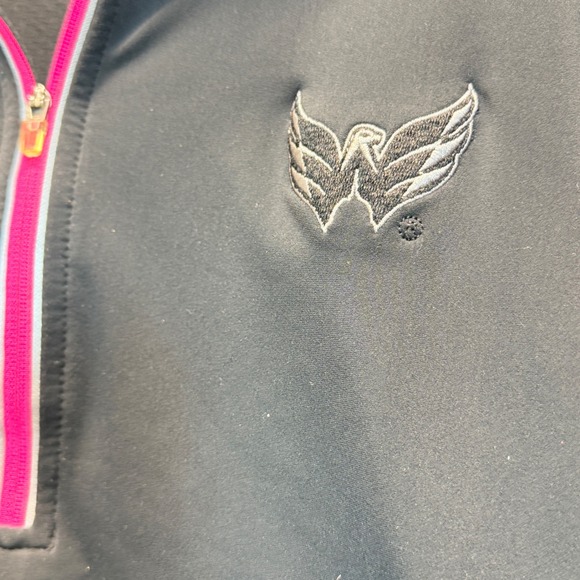 Levelwear Womens Black Washington Capitals Hockey Quarter Zip Pullover LW XL - Picture 3 of 9